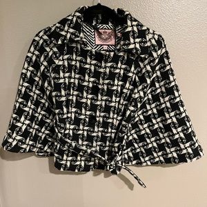 Juicy couture coat, cape, tweed, herringbone, xs, p,0